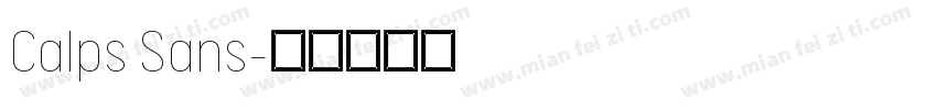 Calps Sans字体转换